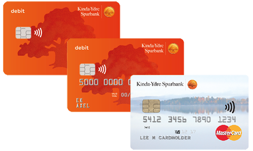 Bild på tre bankkort