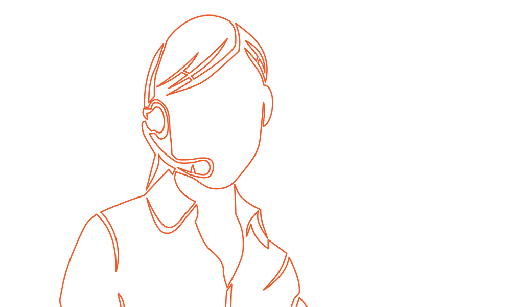 Illustration kvinna med headset